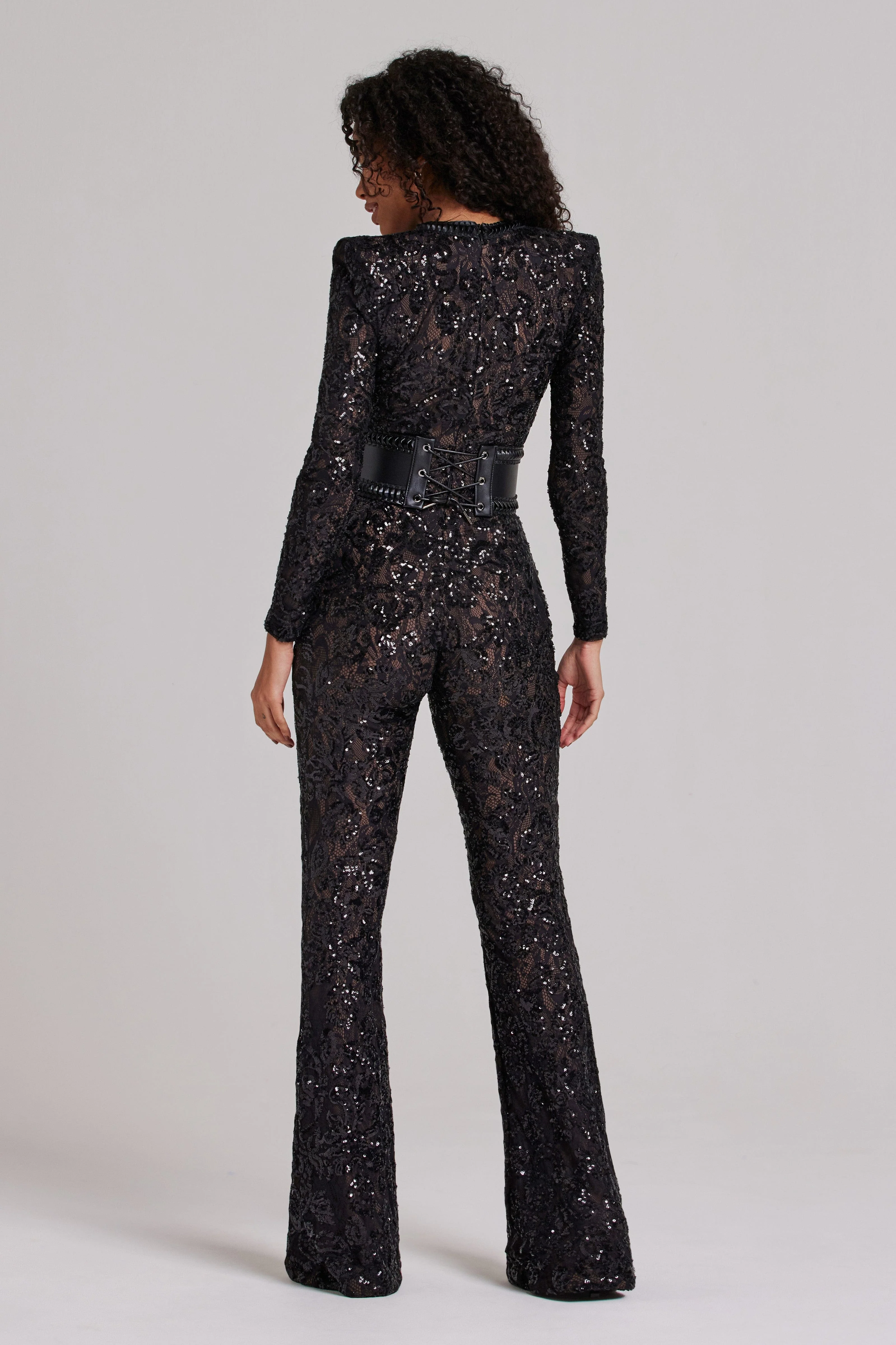 Bella Black Dark Nude Jumpsuit - Image 4