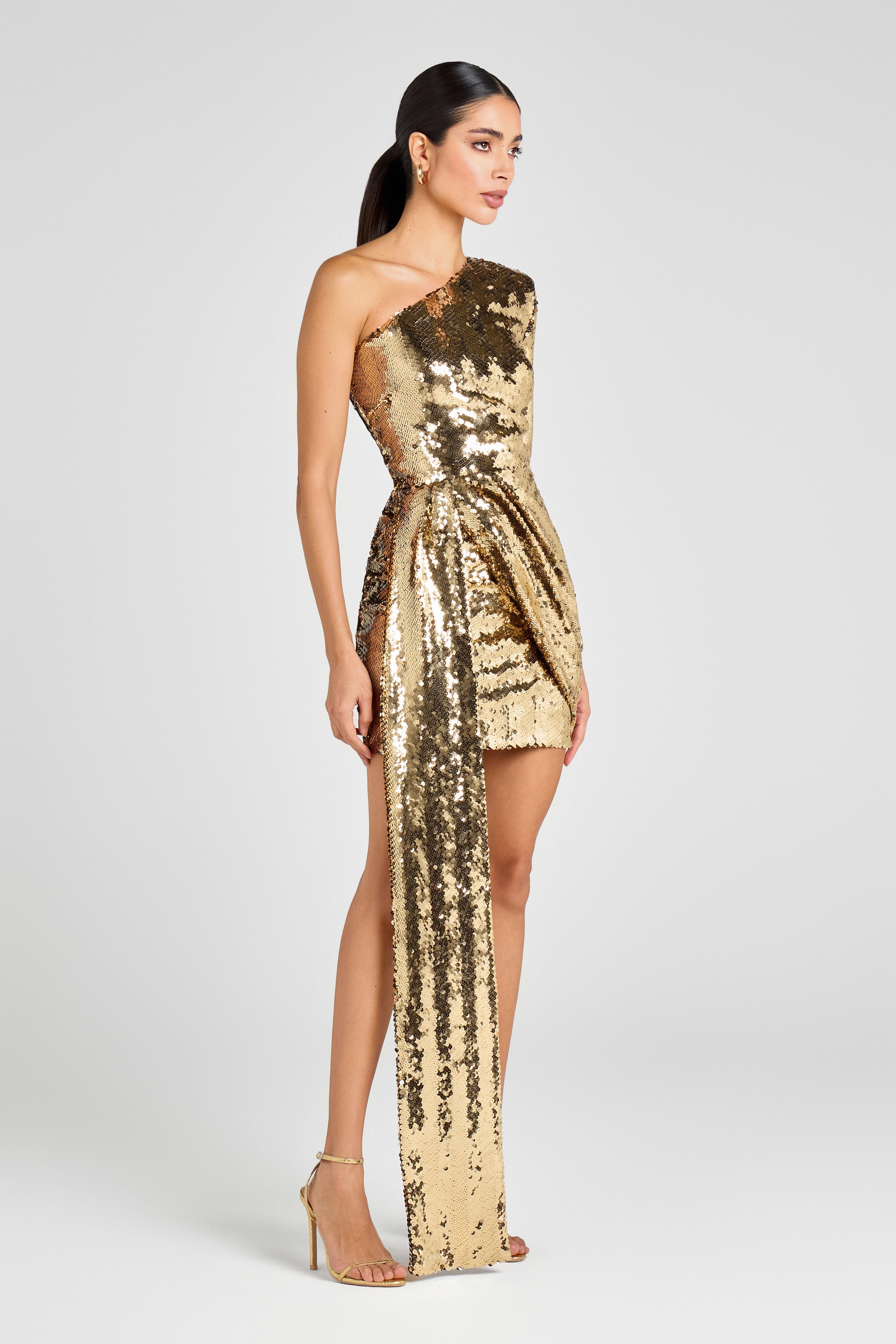 Celina Gold Dress - Image 3