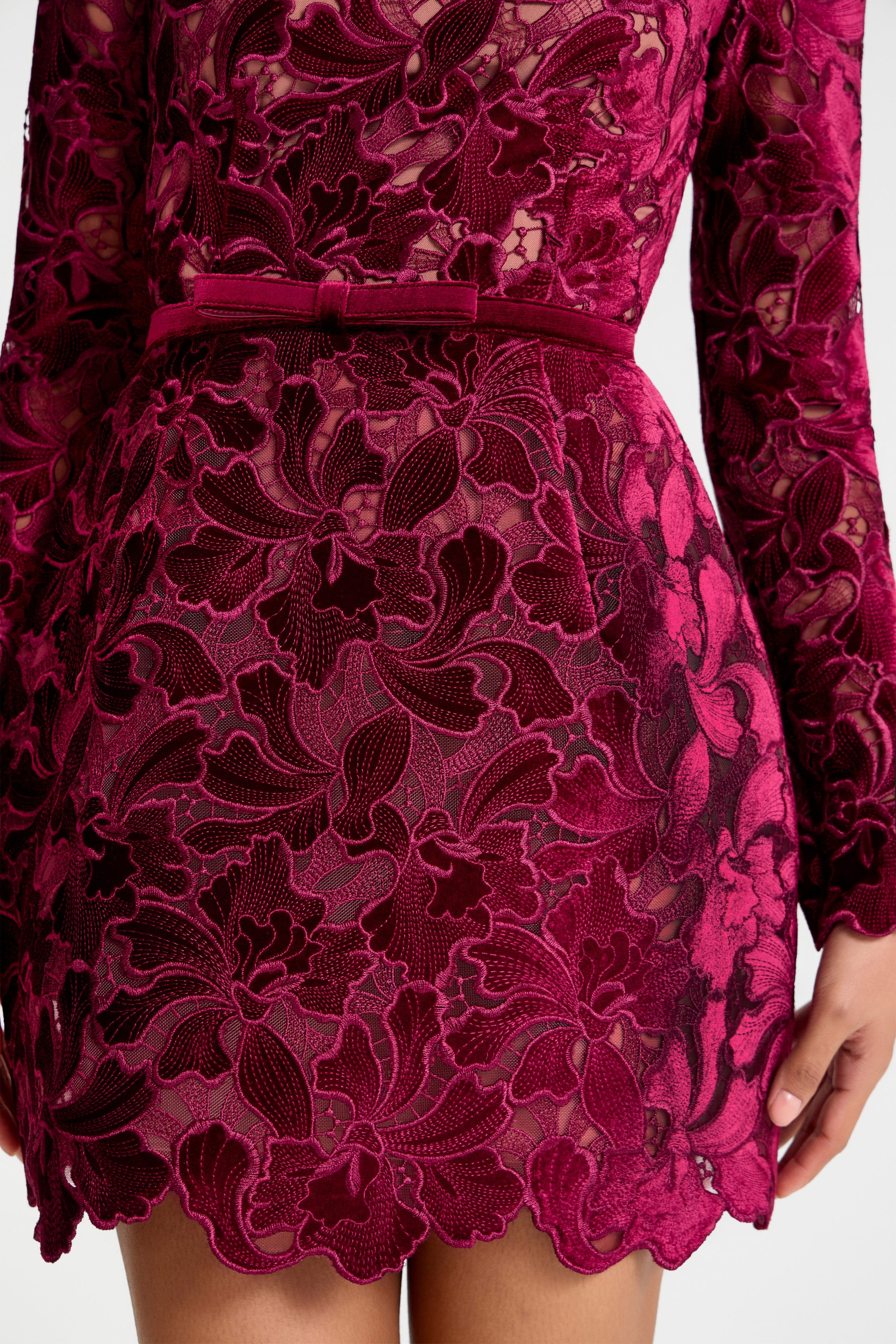 Lydia Burgundy Dress - Image 6