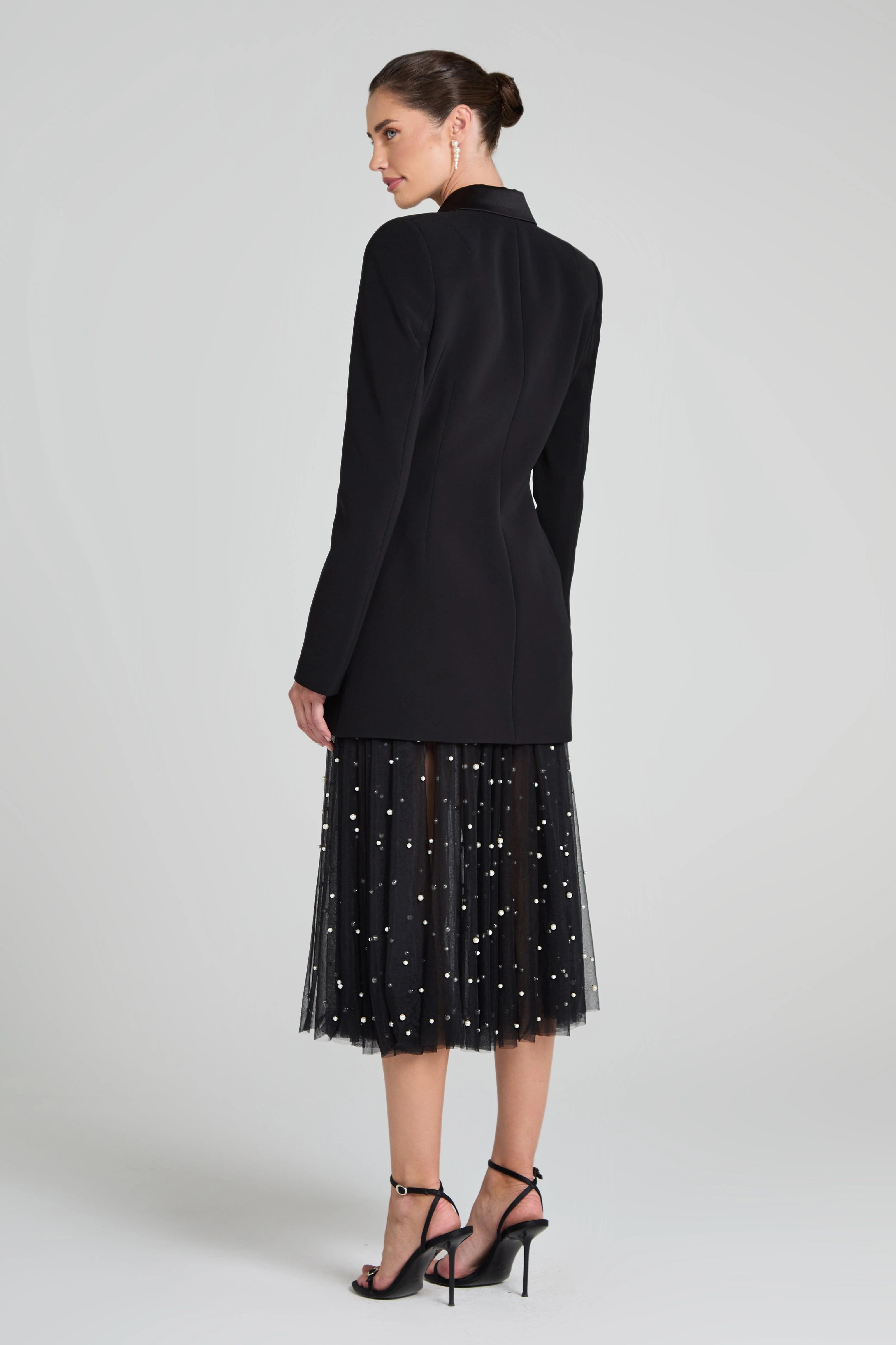 Monica Black Blazer Dress - Image 5