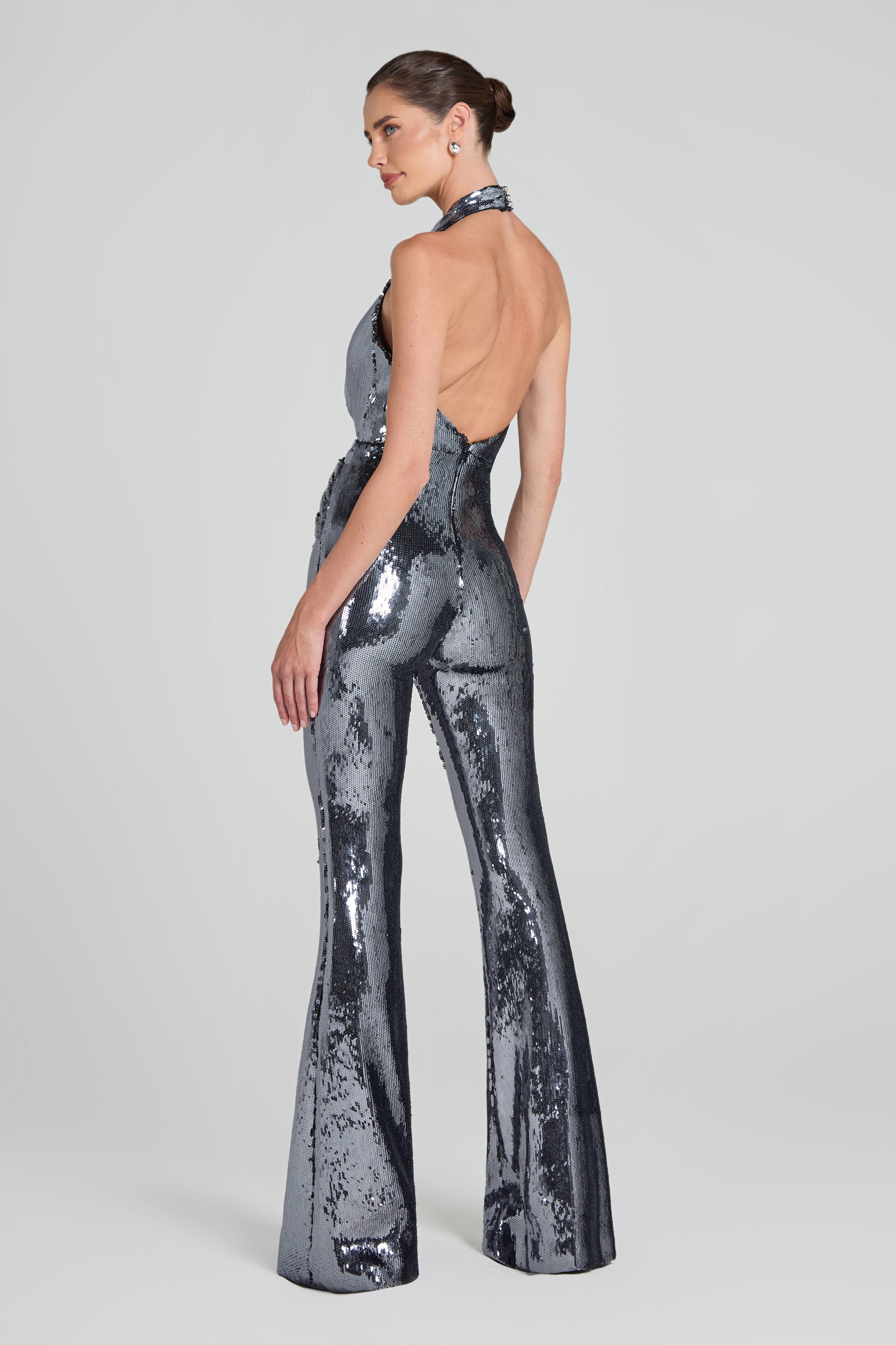 Tianna Silver Jumpsuit - Image 4
